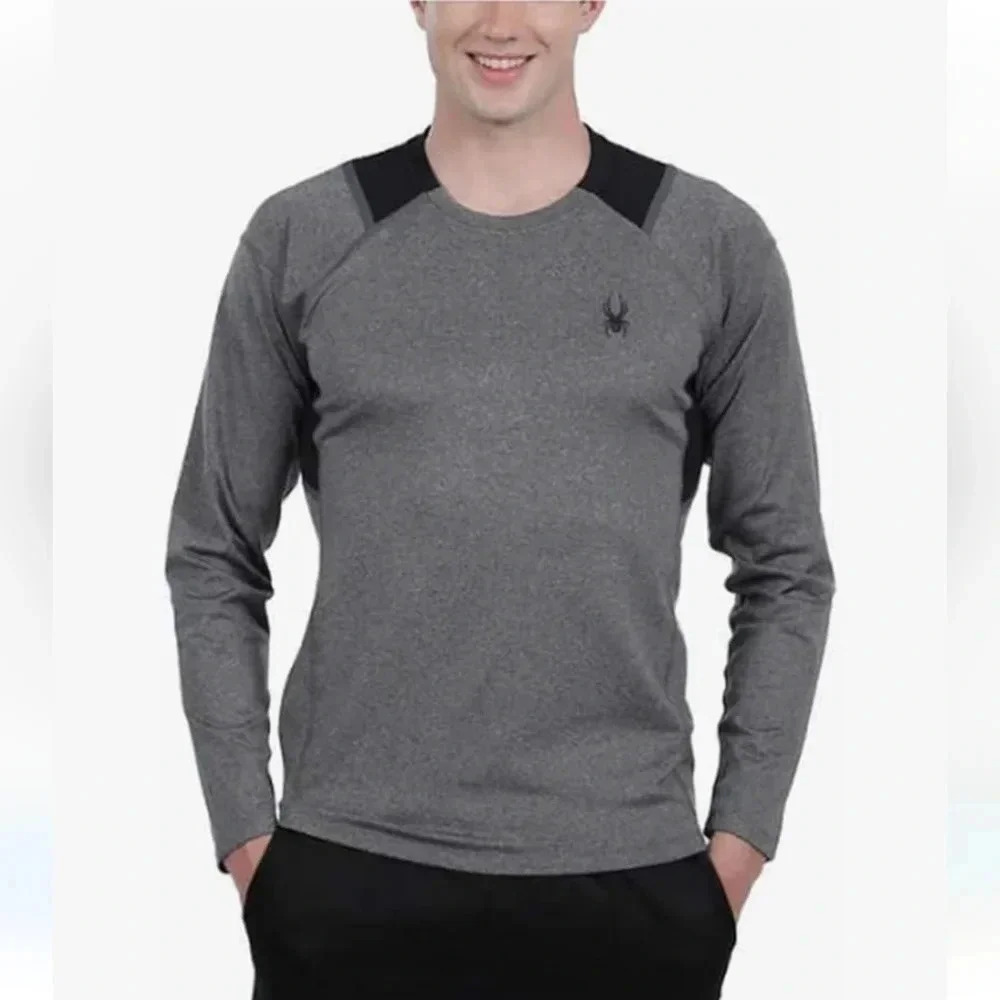 Spyder Winter Active Baselayer Thermal Long Sleeves Graystone Men's Size XL